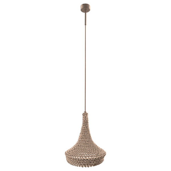 Salonowa lampa wisząca pleciona Mahaka 5178 Shilo bawełniana beżowy