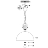 Wisząca LAMPA loftowa DELHI 303400167 Trio metalowa OPRAWA kopuła ZWIS industrialny nikiel brązowy
