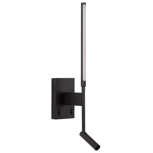 Ścienna lampa z włącznikiem Finan 68210/09/30 Lucide LED 6W+3W 2700K czarny