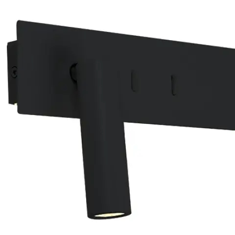 Komercyjna ścienna lampa H54 LED 3W+10W 3000K do czytania czarny