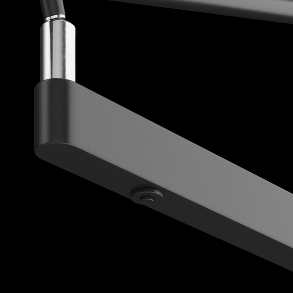 Lampa ścienna Fad MOD070WL-L6B3K lupa regulowana czarna