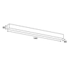 Lampa natynkowa liniowa Lupinus 3115013202-1 Elkim LED 40W 4000K podłużna biała