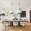 Lampa abażurowa wisząca Austin P05203BK-WH Cosmolight czarny biały