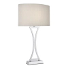 Nocna lampka na stolik Oporto OPO4150 tkaninowa chrom kremowa