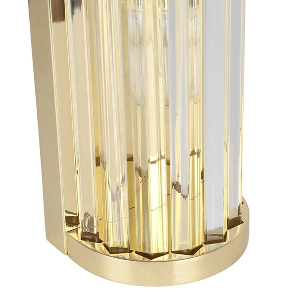 Ścienna lampa glamour Vetro LP-2910/1W GD kryształowa złota przezroczysta