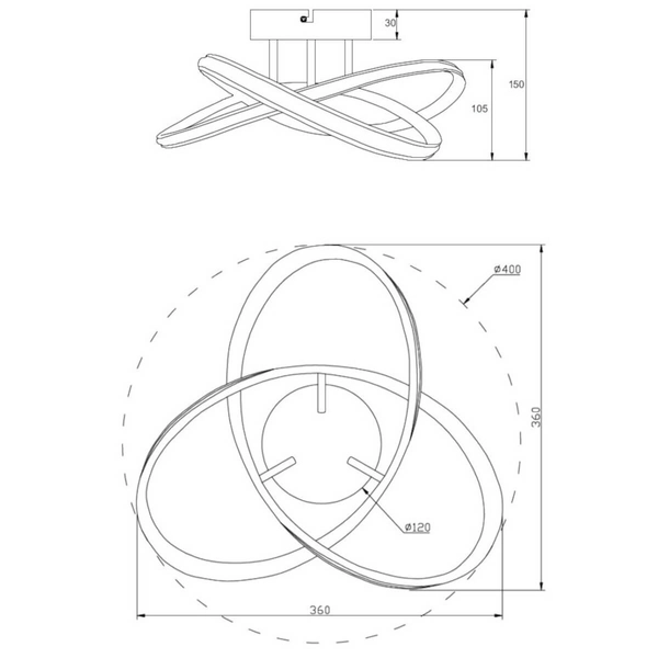 Sufitowa lampa AZELRIA DL131-62101 LED 15W 4000K metal biały