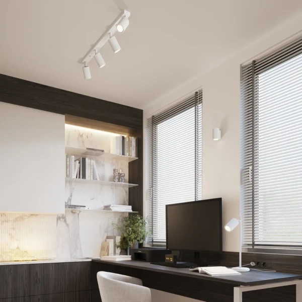 Sufitowa lampa na listwie KARBON SL.1546 tubki z regulacją białe