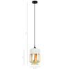 Wisząca LAMPA skandynawska MOLINA MDM-2377/1 W+AMB Italux szklana OPRAWA zwis biały bursztynowy