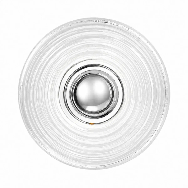Szklany kinkiet ścienny Helios ST-X007W chrom okrągły LED 1x3W 3000K disc