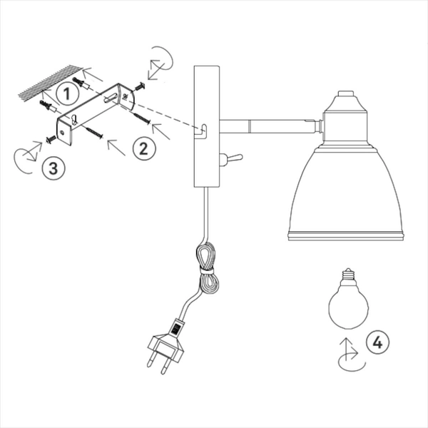 Regulowany kinkiet na ścianę Story 108714 Markslojd włącznik złoty