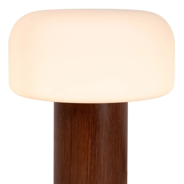 Stołowa lampa grzybek Kenan 10526/01/70 do sypialni drewniana biała