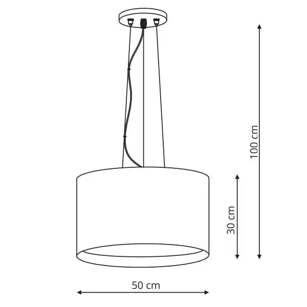 Abażurowa lampa wisząca MILK LP-021/4P WH oprawa zwis okrągły biały OUTLET