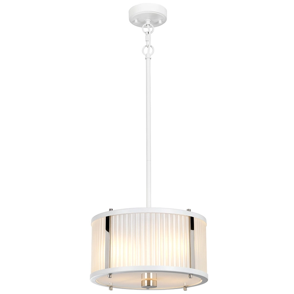 Żyrandol LAMPA wisząca Corona DL-CORONA-2P-WPN Elstead klasyczna OPRAWA okrągły zwis biały nikiel