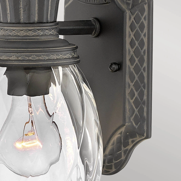 Ogrodowa lampa ścienna ananas Plantation HK-PLANTATION-S-MB IP44 czarna