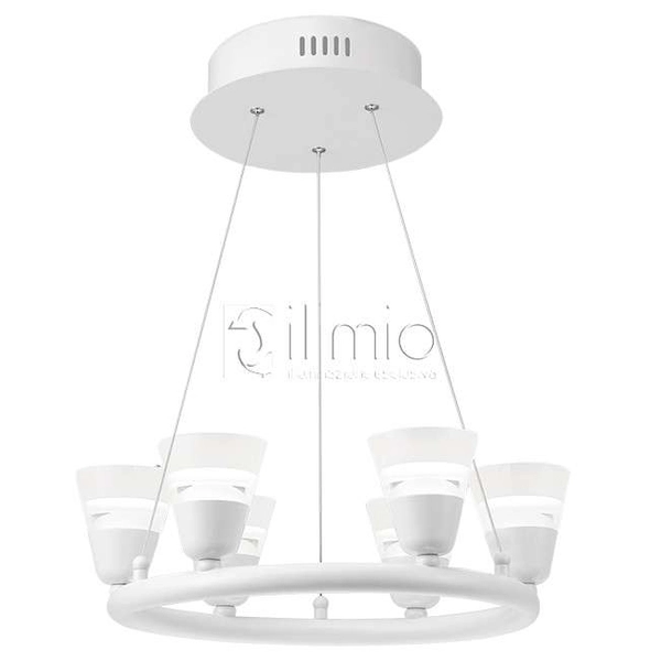 LAMPA wisząca BELL LED 30W 3000K 306661 IL MIO okrągła OPRAWA zwis aluminium biały