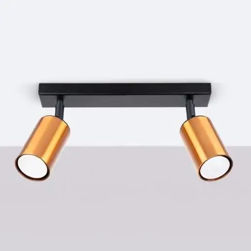 Plafoniera podwójna Winx SL.1375 Sollux tubki regulowana miedziany czarny