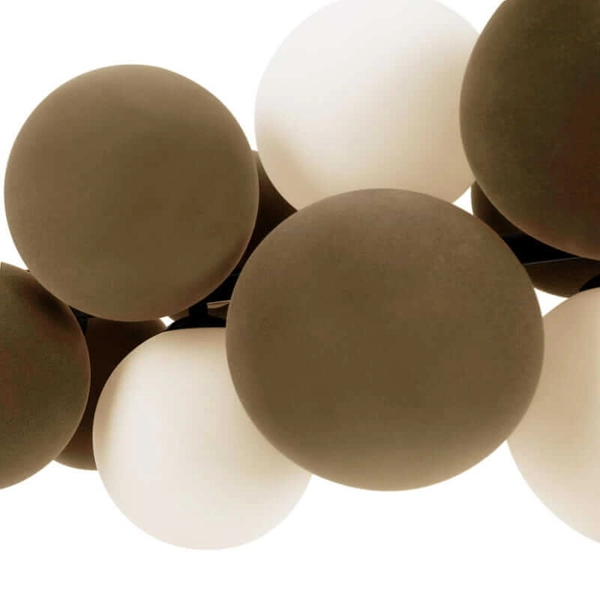 Wisząca lampa molekułowa Vino ABR-GRAPPA-H-B nad stół kule szare białe