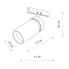 Lampa do szynoprzewodów 1-obwodowych 11714 LED 5W 3000K czarny
