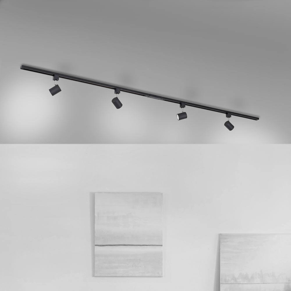 Sufitowa lampa pokojowa Tarik regulowana 4-punktowa czarna
