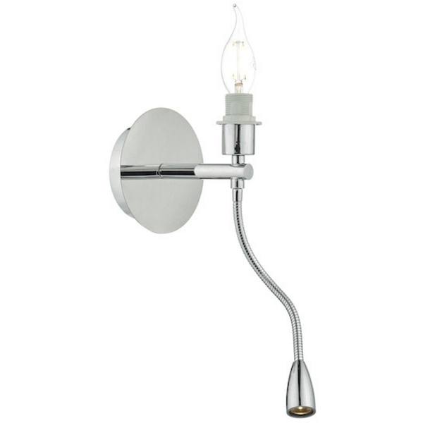 Kinkiet ścienny Feta FET0750+S1061 Dar Lighting z regulowanym peszlem LED 1W chrom