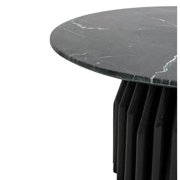 Marmurowy stolik kawowy LEVANTE MM001501100335 czarny drewno 75cm