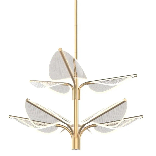 Lampa wisząca nad wyspę Floriana QN-FLORIANA-8P-L-NBR LED 54W 2893K mosiądz