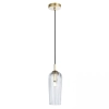 Szklana lampa wisząca 22119 do jadalni nad stół przezroczysta złoty