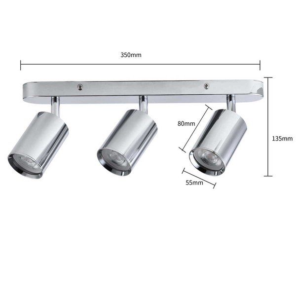 Lampa sufitowa Belize LP-734/3W CH Light Prestige z regulacją IP44 chrom