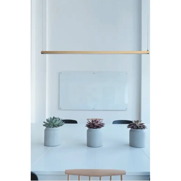 Lampa wisząca minimalistyczna BEAM ST-8960-L80 złota żelazna LED 8W 3000K nad wyspę liniowa