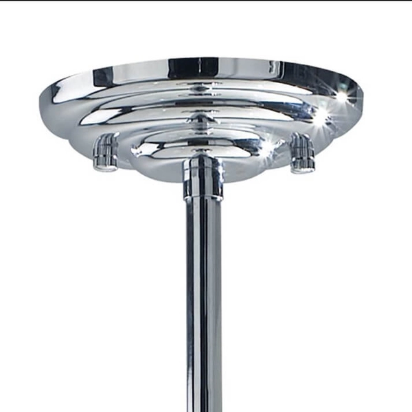 Szklana lampa wisząca Hemisphere HEM8650 Dar Lighting kapelusz chrom