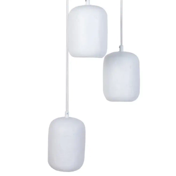 Potrójna wisząca lampa Olo 3 41408 regulowane kule nad wyspę białe
