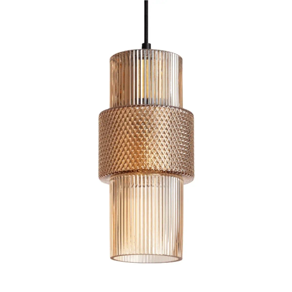 Lampa nordycka wisząca Bella ABR-LWS-BELL-A do kuchni bursztynowa