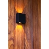 Kinkiet LAMPA ścienna GEMINI BEAMS 5104003012 Lutec kwadratowa OPRAWA elewacyjna LED 10W 3000K metalowa IP54 czarna
