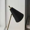 Lampka biurkowa L&-193064 Light& stożkowy klosz czarny mosiądz