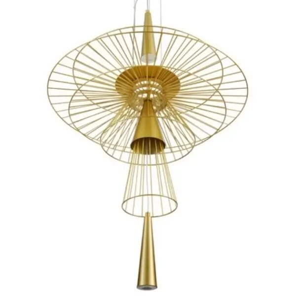 Dekoracyjna lampa wisząca Susso ST-8713P-L Step druciana złota