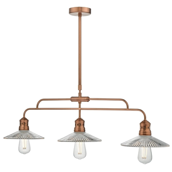 Industrialna lampa wisząca Adeline ADE7364 Dar Lighting nad wyspę miedź