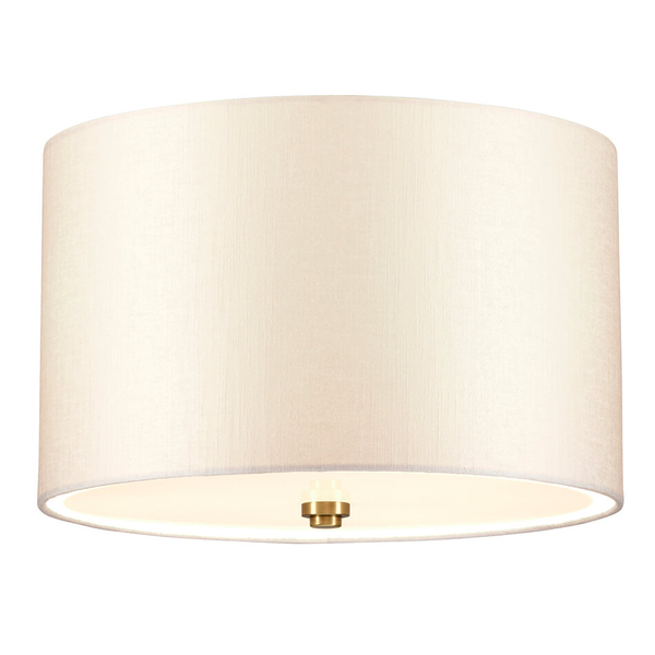 Sufitowa lampa materiałowa Fletcher DL-FLETCHER14-3LT-IV-AB biały mosiądz
