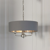 Lampa wisząca do salonu Highclere 94377 Endon łańcuch szara nikiel
