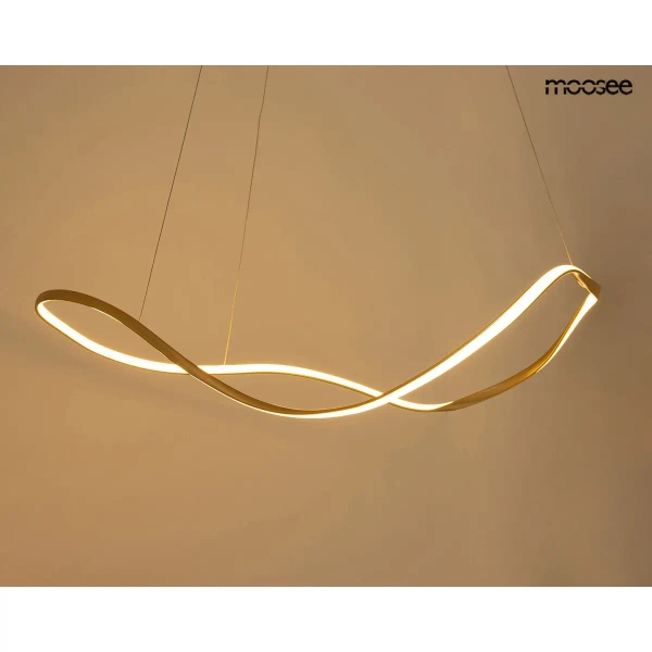 Modernistyczna lampa wisząca WAVES złota MSE1501100592 1xLED 41W 3000K falista
