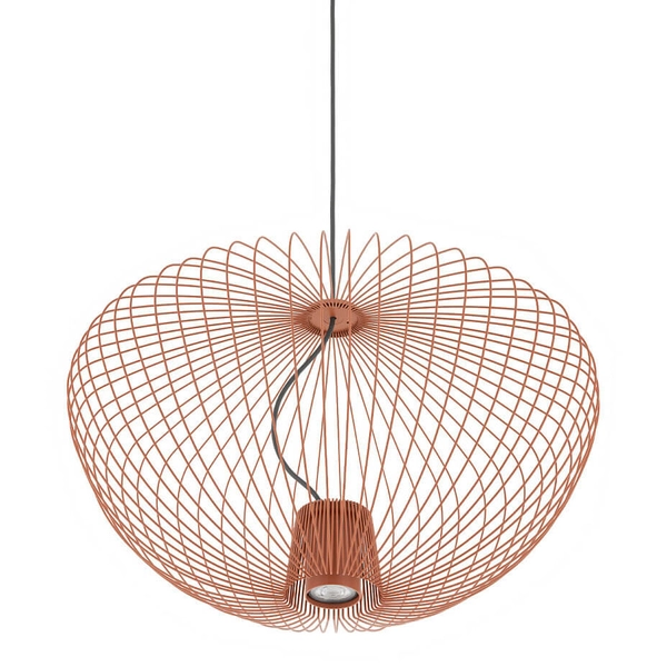 Metalowa lampa wisząca PUMPKIN 11495 druciana terakota