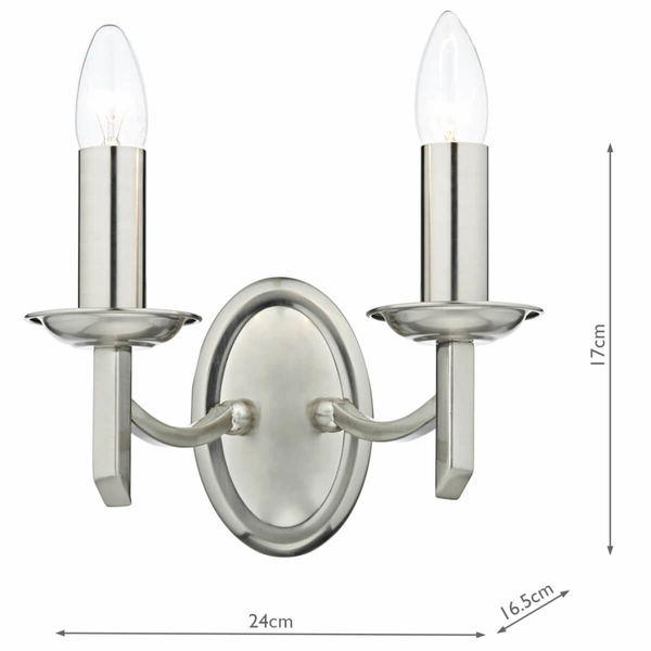 Kinkiet ścienny Ambassador AMB0946 Dar Lighting świeczniki chrom