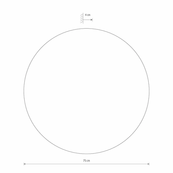 Okrągły kinkiet naścienny Ring 11178 LED 22W 3000K drewniany brązowy czarny