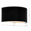 Kinkiet hampton Zaragoza ZAR0122 Dar Lighting plisowany abażur czarny