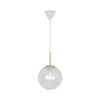 Kulista lampa wisząca nad stół Chisell 2312073035 szklana mosiądz