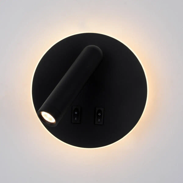 Ledowy kinkiet ścienny Furla WL-53742-1-BK LED 8W 3000K tuba czarna