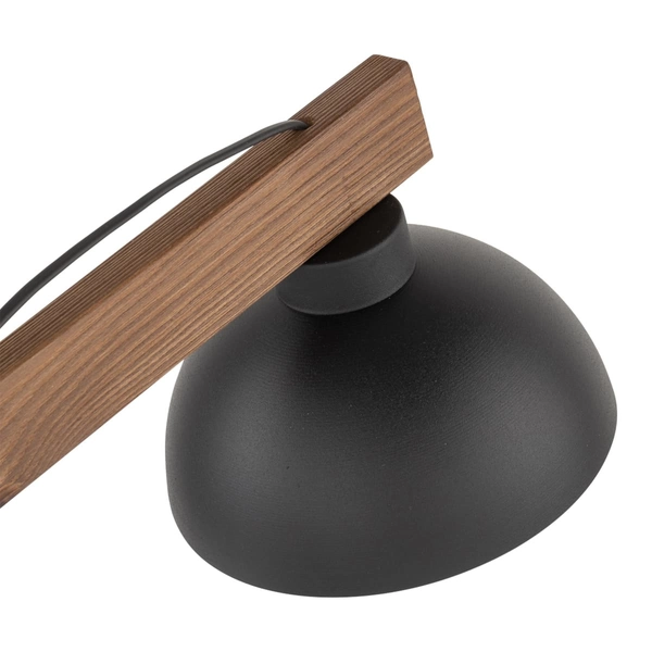 Lampka nocna rustykalna Oslo 5345 TK Lighting do sypialni drewniana czarna