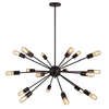 Lampa wisząca Retro LWS-18XE27 Abigali industrialna do salonu czarna