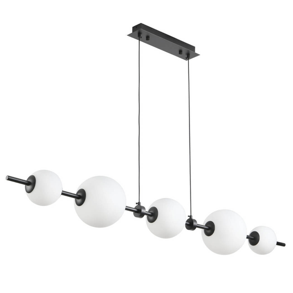 Kulista lampa wisząca MILA ST-CP241222-5L LED 27W 3000K kule białe czarne