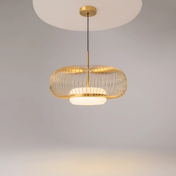 Druciana lampa wisząca Levitation MOD376PL-L30G3K LED 20W 3000K mosiądz