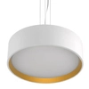 Lampa wisząca HUDSON LP-043/1P WH/GD Light Prestige okrągła oprawa zwis LED 36W 4000K metalowy biały